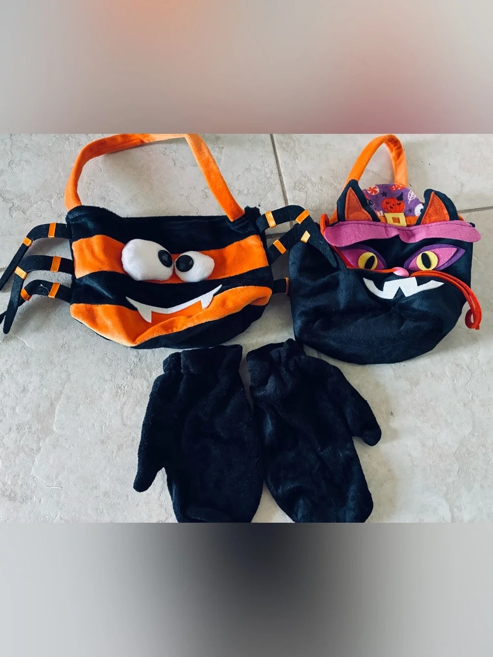 Kids Halloween Black Spider Costume Set